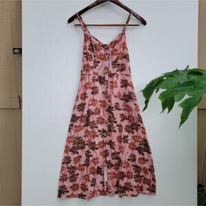 a.n.a. Buttoned Midi Dress Pink XS